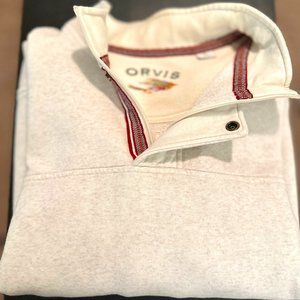 Orvis Men's XL Merino Wool Quarter Zip Sweater